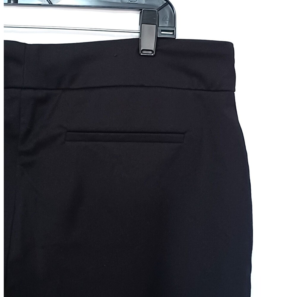 Dalia Women’s XL Black Straight Leg Dress Pants Flat Front Stretch Back Pockets - Picture 10 of 12